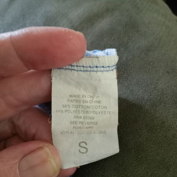 Jockey lightweight semi-sheer Blue/Purple/White v-neck hoody. - Picture 6 of 6